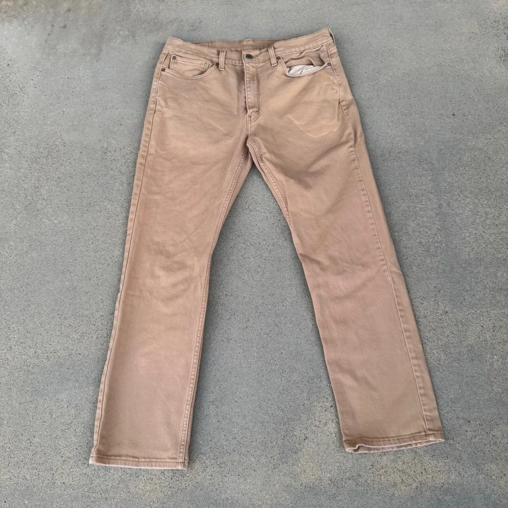 Levi's 514 Straight Fit Khaki Tan Pants Men 36x32‎